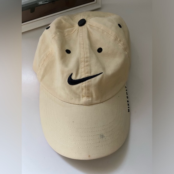 nike men’s vintage 90’s logo baseball hats yellow and maroon LOT OF 2 - Picture 4 of 5